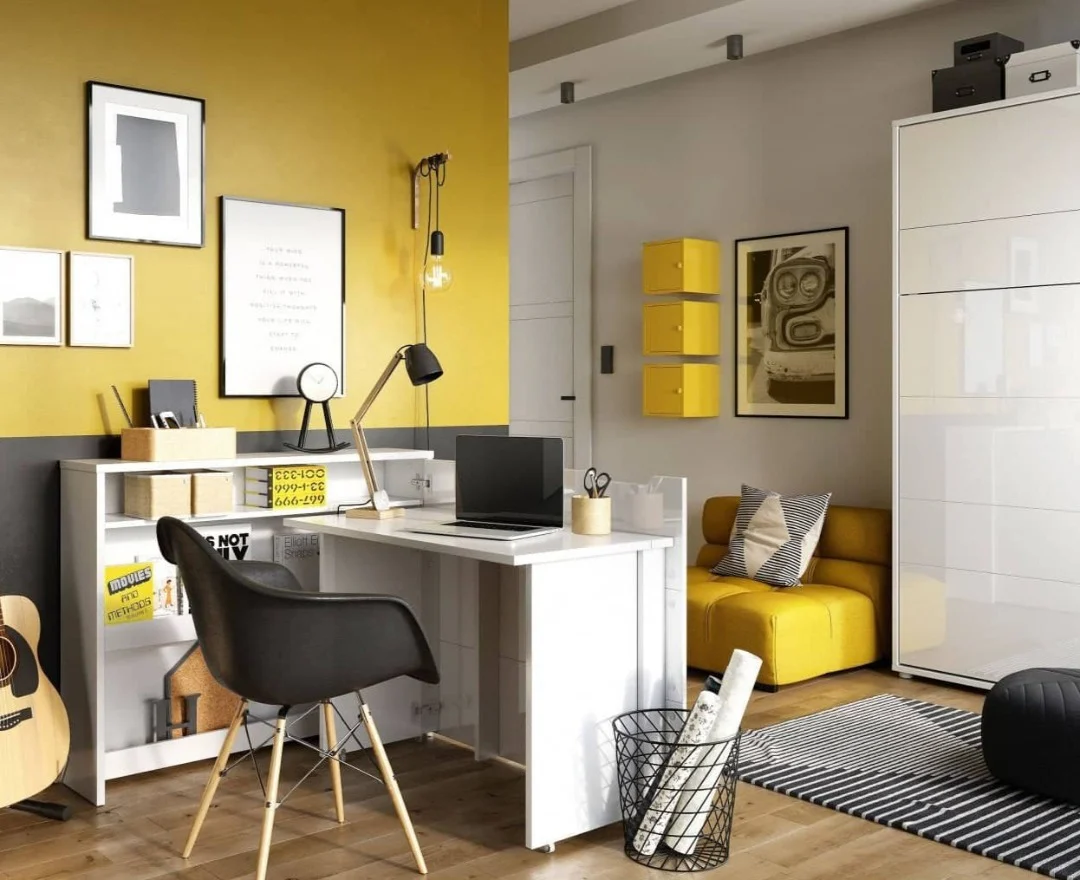 Work Concept Convertible Hidden Desk With Storage - Image 6