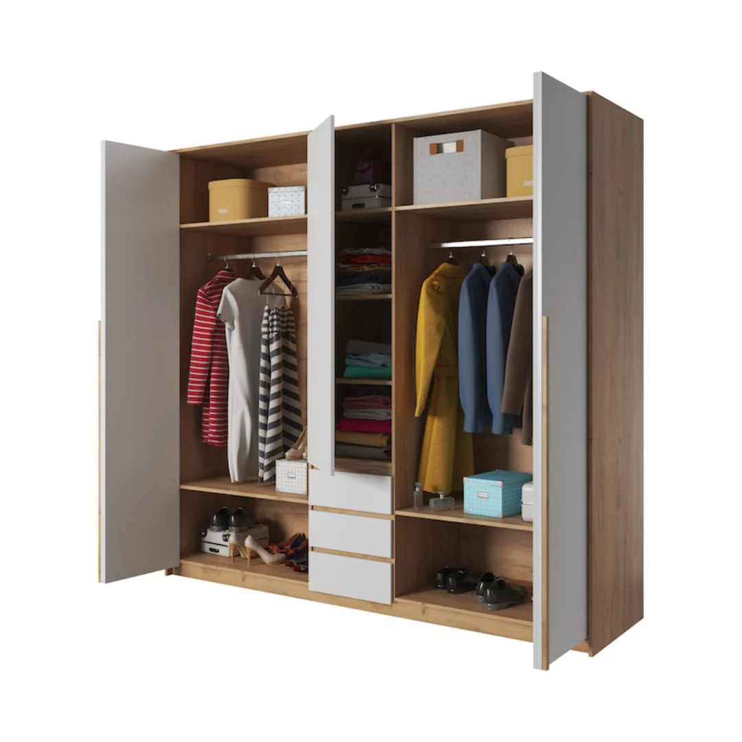 Xelo Hinged Door Wardrobe 225cm - Image 2
