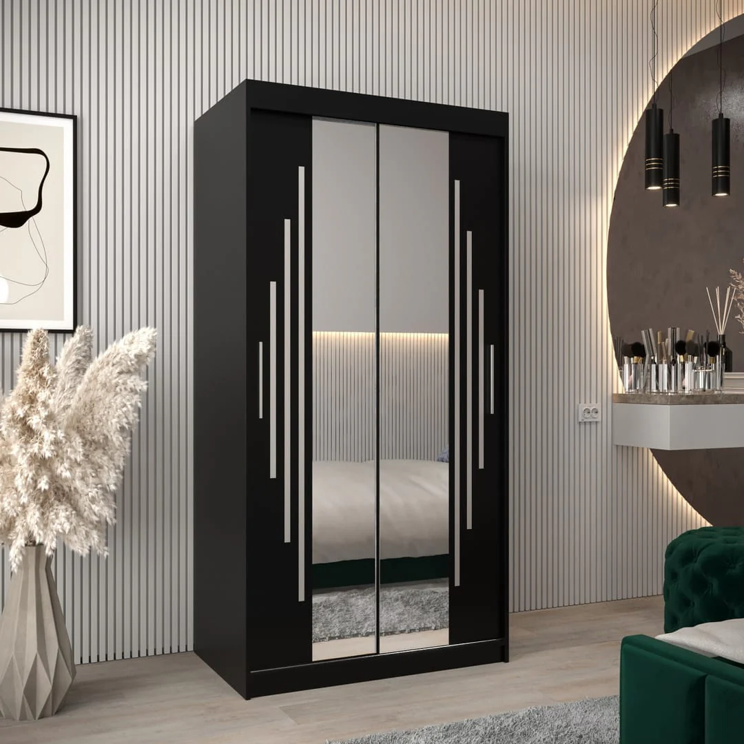 York I Sliding Door Wardrobe 100cm