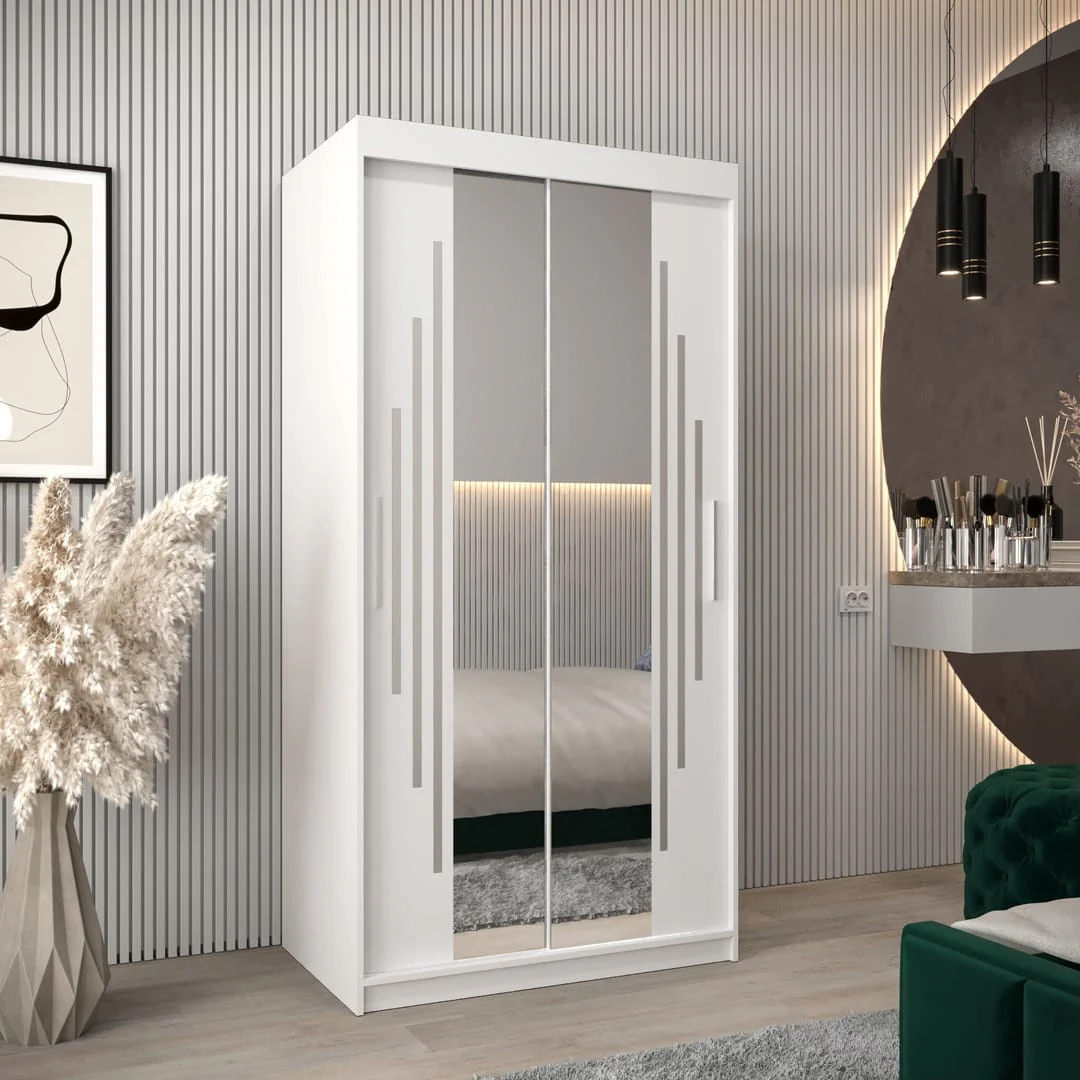 York I Sliding Door Wardrobe 100cm - Image 9