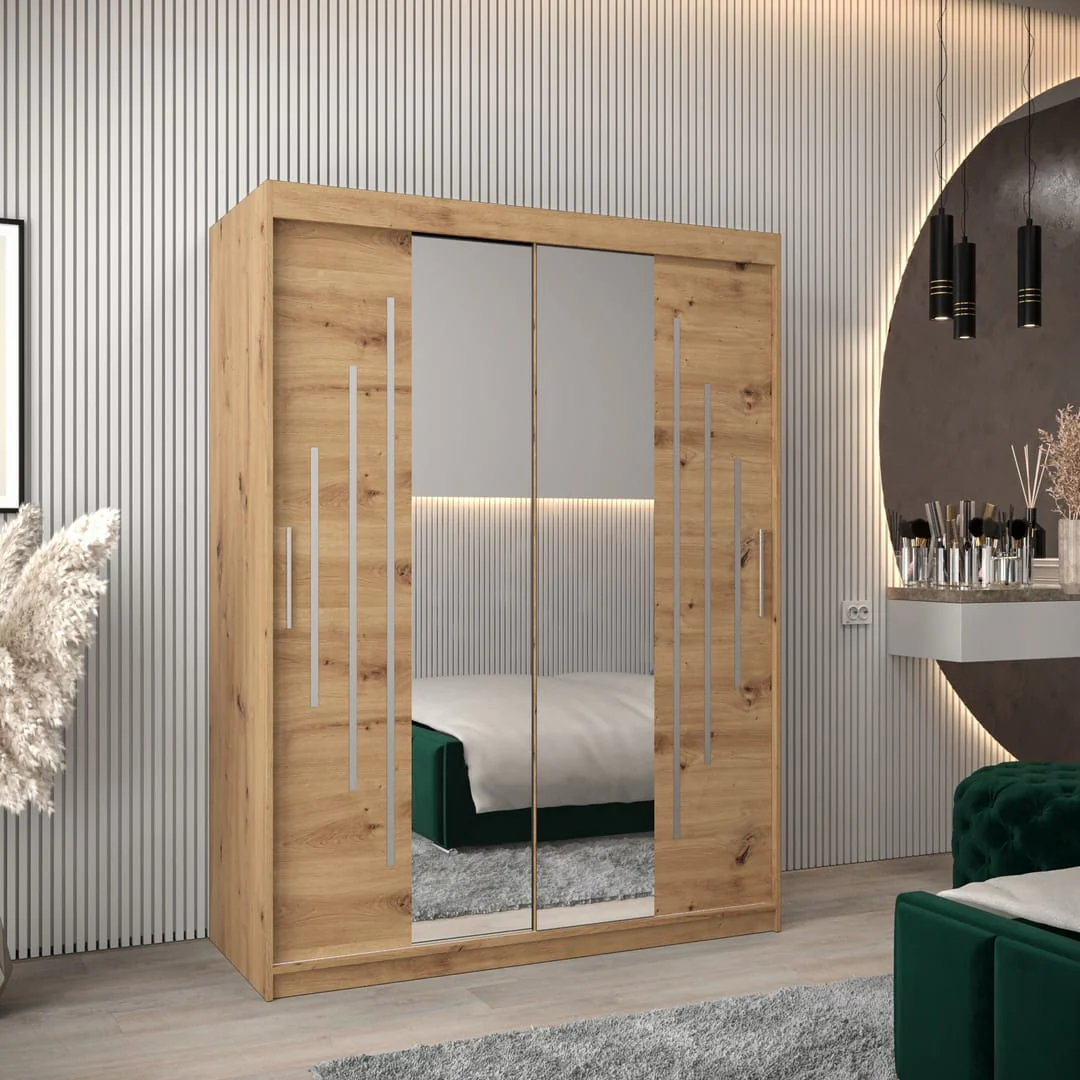 York I Sliding Door Wardrobe 150cm - Image 9