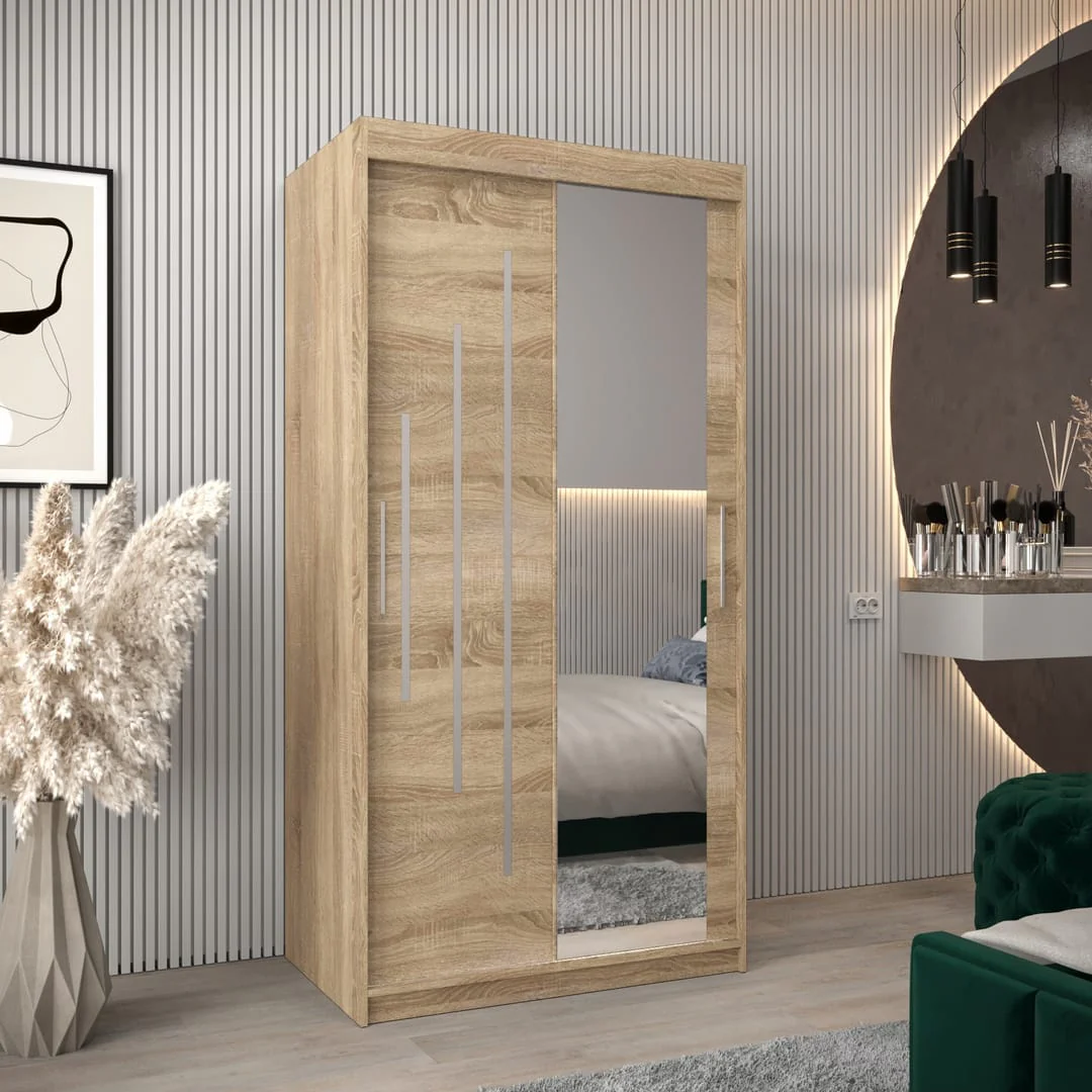 York II Sliding Door Wardrobe 100cm - Image 13