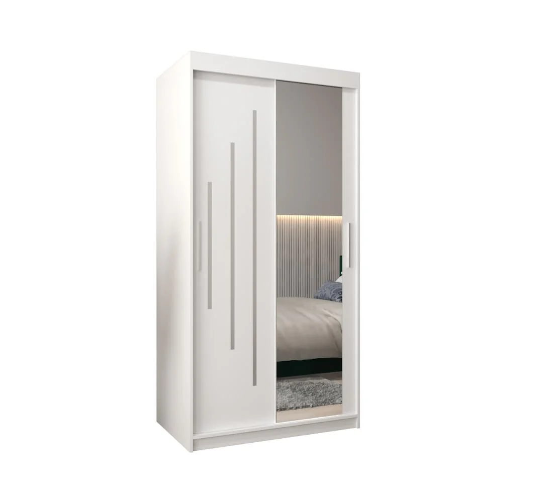 York II Sliding Door Wardrobe 100cm - Image 2