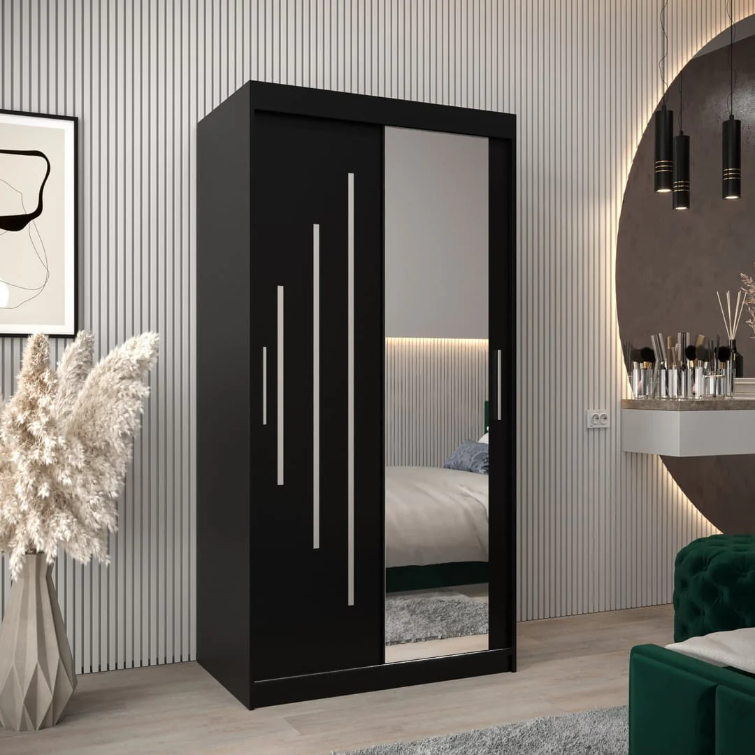 York II Sliding Door Wardrobe 100cm - Image 5