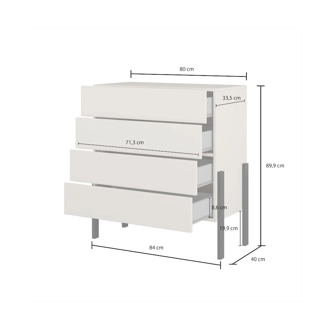 Yukon Chest Of Drawers 80cm - Image 4