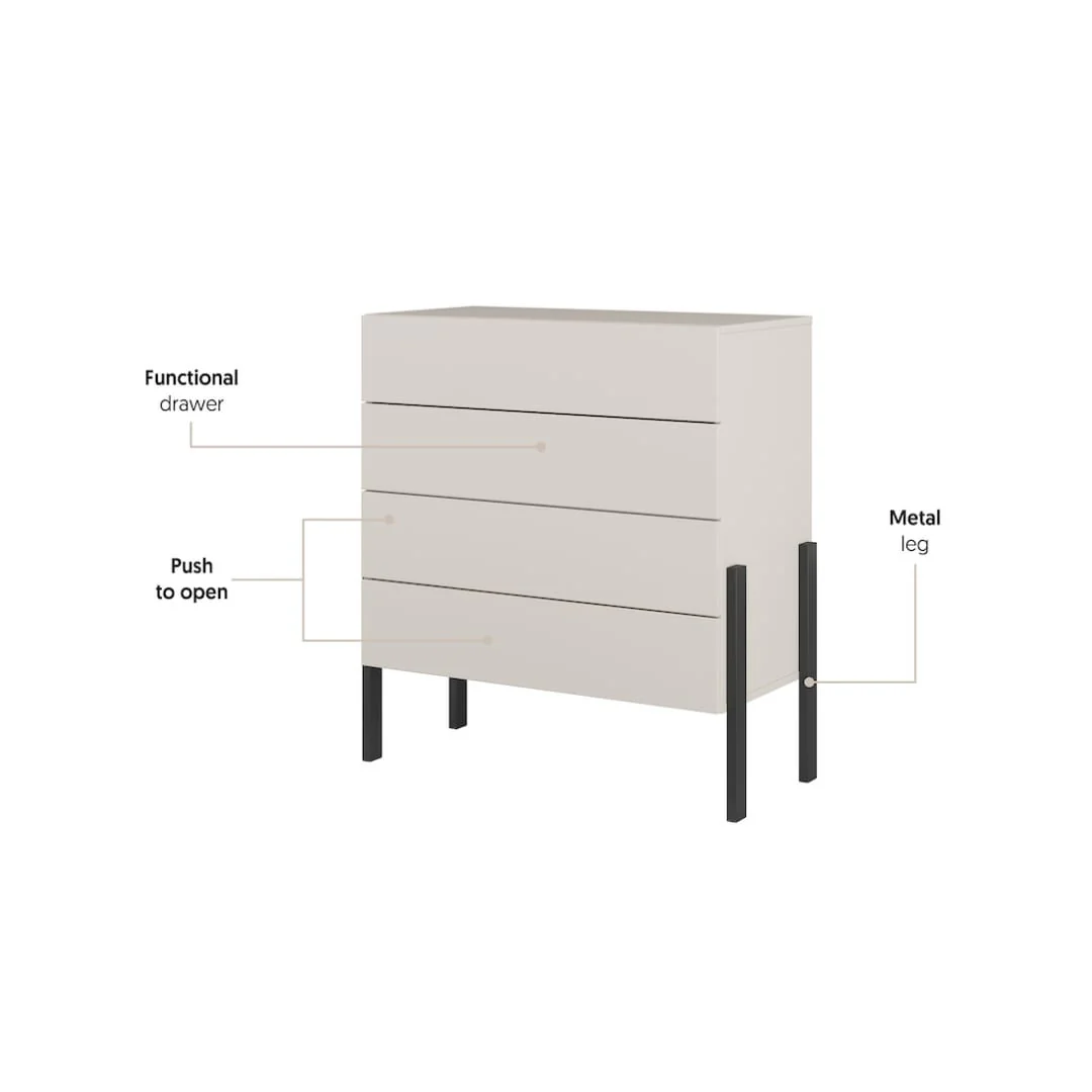 Yukon Chest Of Drawers 80cm - Image 5