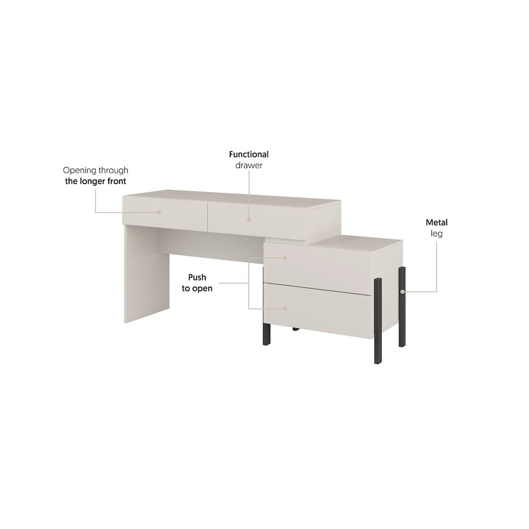 Yukon Dressing Table 143cm - Image 5
