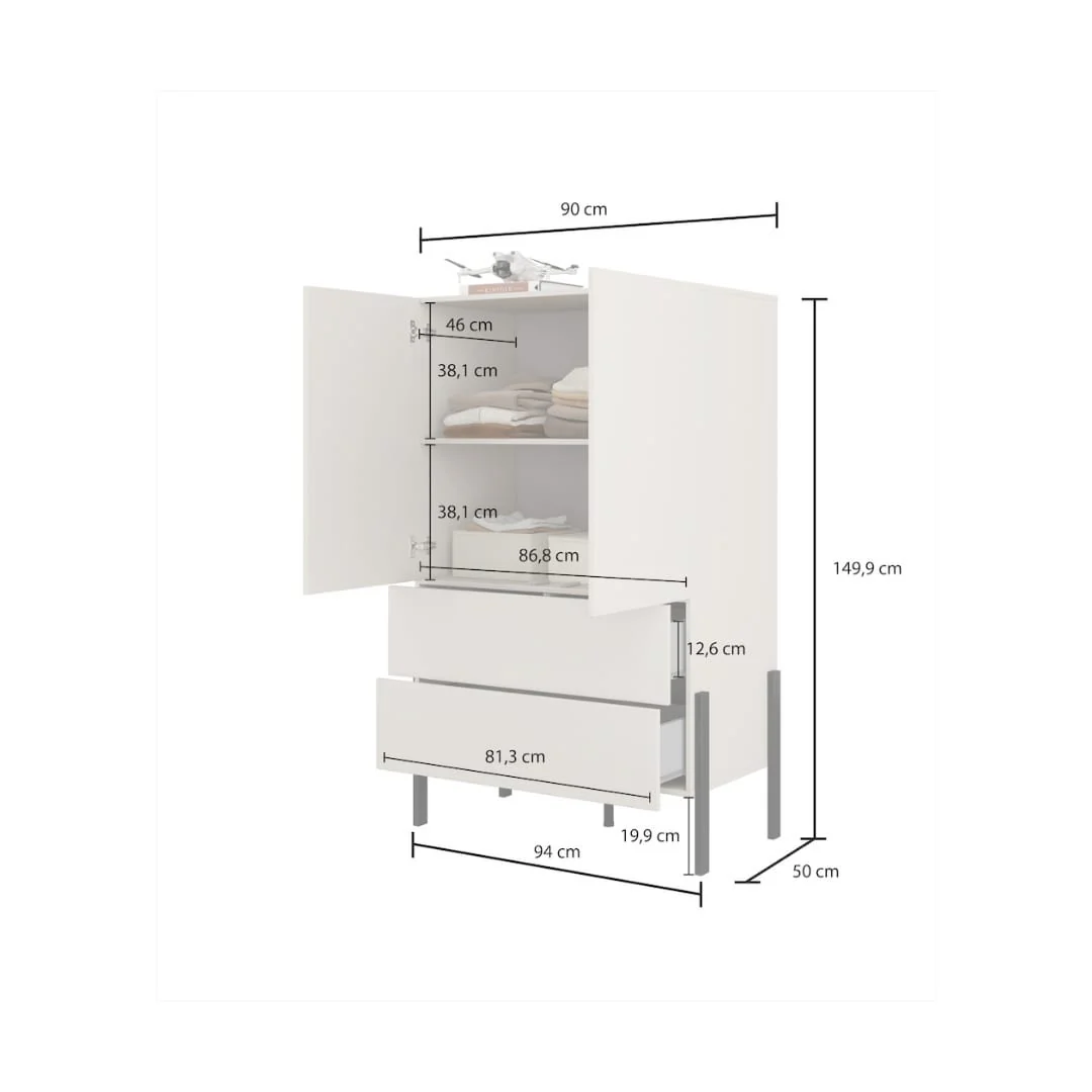 Yukon Highboard Cabinet 90cm - Image 3