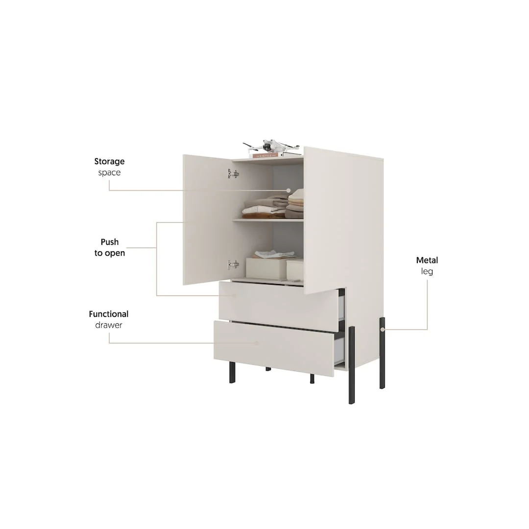 Yukon Highboard Cabinet 90cm - Image 4