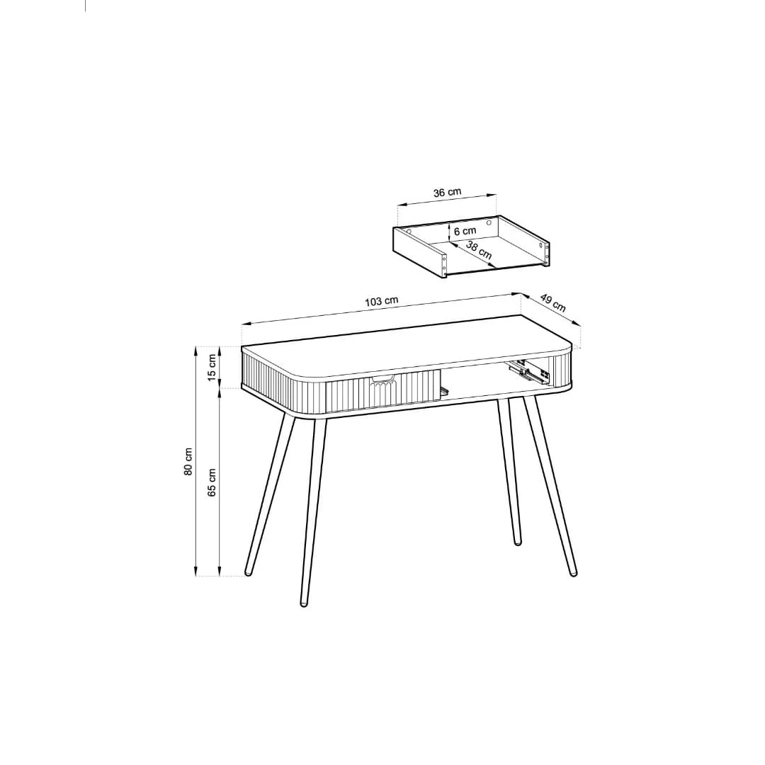Zova Desk 103cm - Image 16