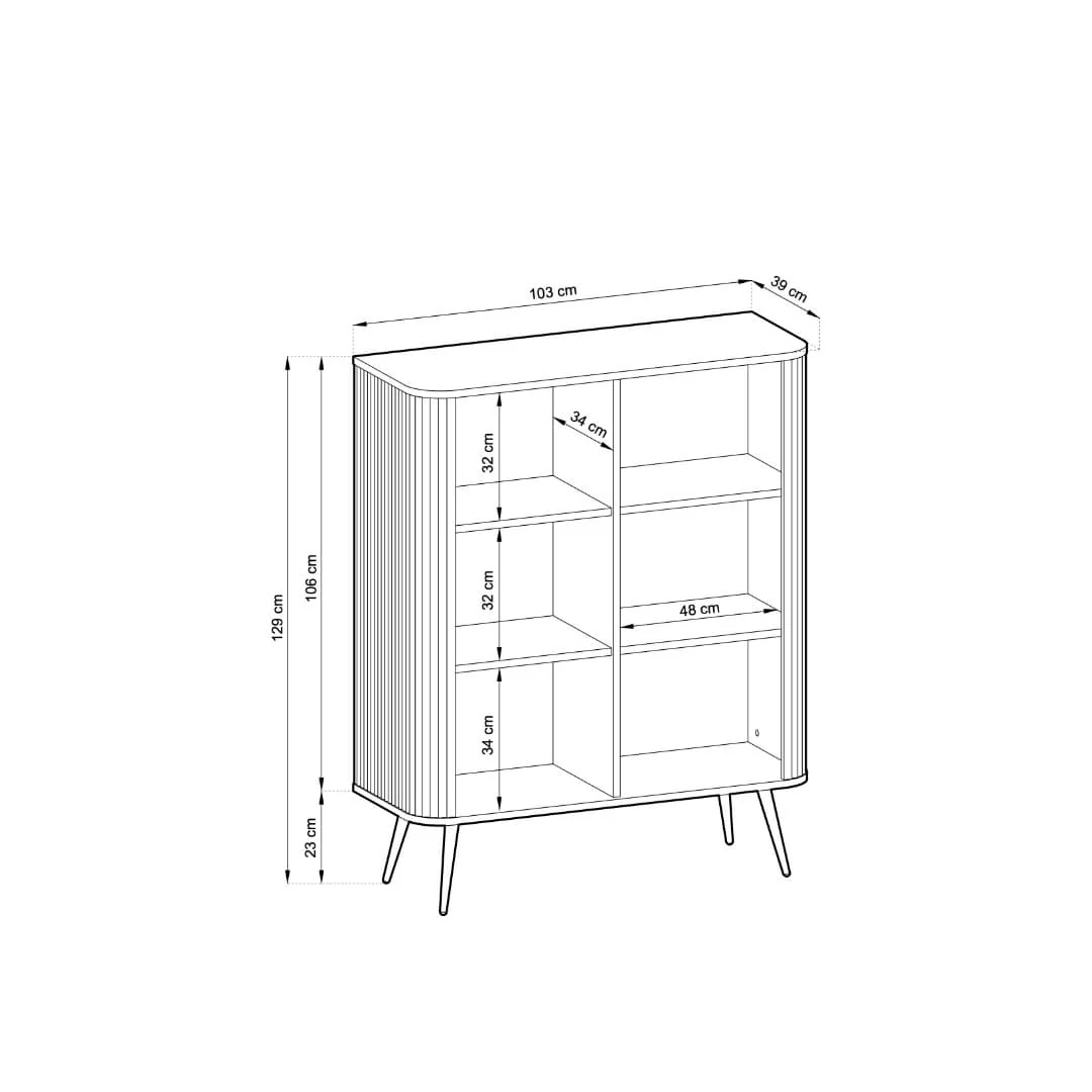 Zova Highboard Cabinet 103cm - Image 16