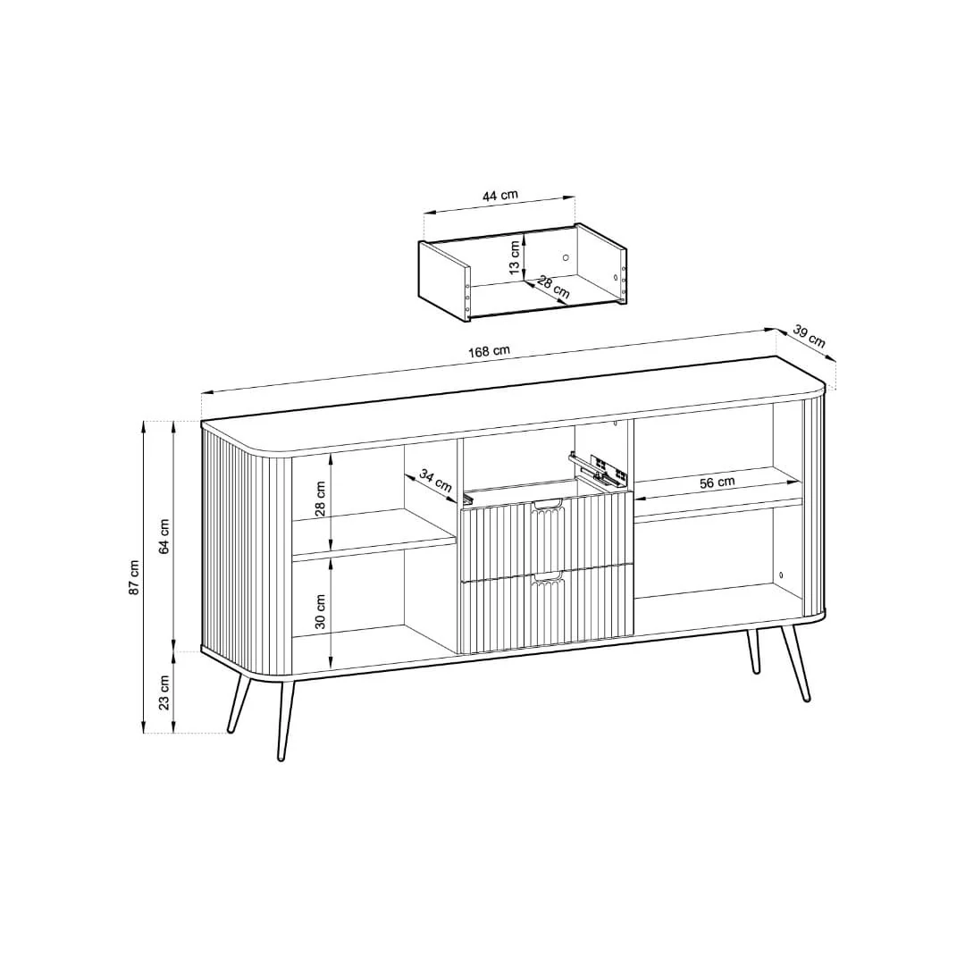 Zova Sideboard Cabinet 168cm - Image 15